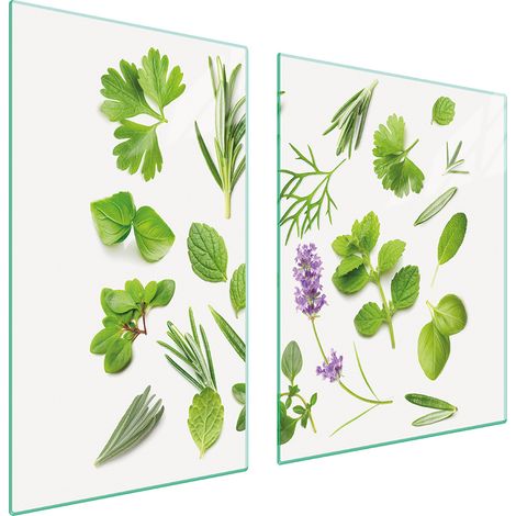 Assiette en verre et planche à découper 100x52 plantes (1/5)