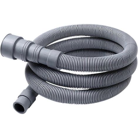 Tuyau flexible pour machine à laver, kit de tuyau d'évacuation d'eau, tuyau de vidange pour machine à laver, tuyau d'arrivée d'eau pour lave-linge automatique-200X3.8X3.8cm-Dark Grey
