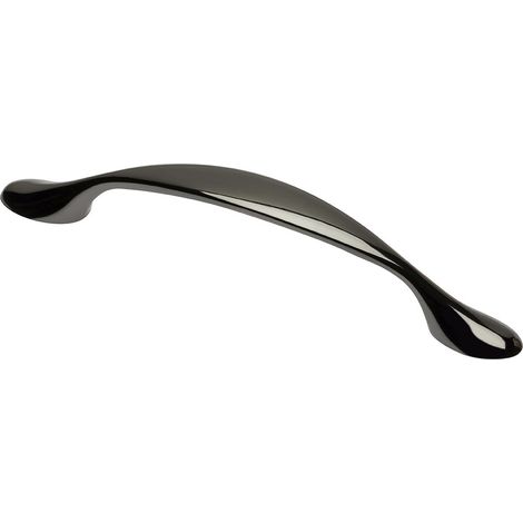 Türgriff Möbelgriff Schrankgriff Schrankknauf aus Metall 128mm Schwarz verchromt
