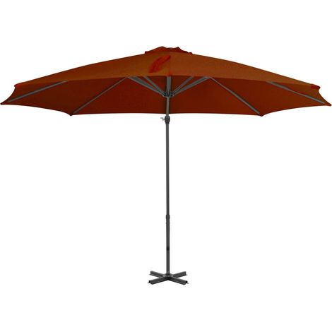 Maison Exclusive - Parasol de jardin en porte-à-faux avec mât en aluminium