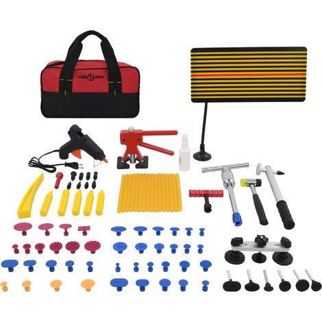 Kit de débosselage sans peinture outil de réparation carrosserie extracteur de bosse pistolet à colle voiture véhicule garage 75 pièces (1/5)