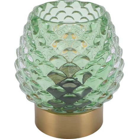 Piccola lampada da tavolo a LED a forma di ananas, senza fili, a batteria, luce notturna in cristallo con timer, per camera da letto, bagno, cucina. (1/5)