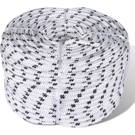 Geflochtenes Tauwerk Bootsleine Polyester 14 mm x 50 m