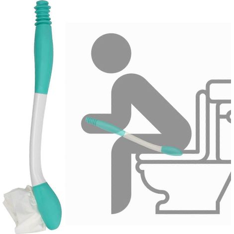 Toilet Aids Tools Long Reach Compourt Wiper Bottom Wiper Toilet Tissue Aids Buddy Extends Reach Over 15" Grips Toilet (1/5)