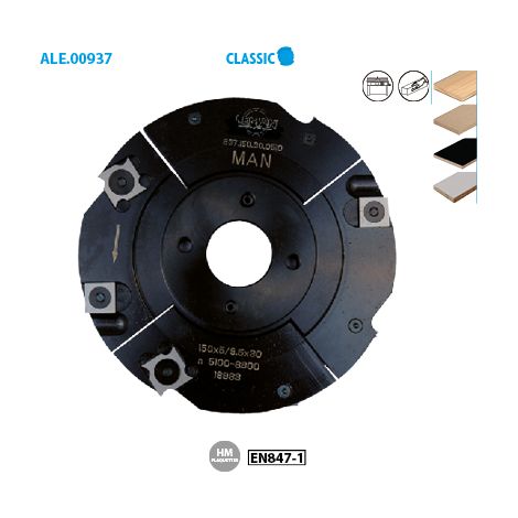 Leman – Porte-outils à rainer extensible 8/15,5mm – Diamètre d'alésage 150mm – Pour rainurer panneaux massifs et agglomérés