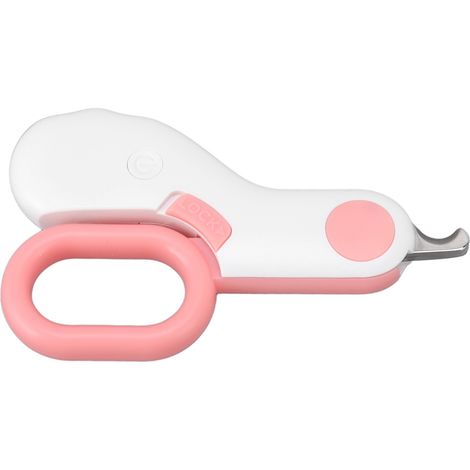 Coupe-griffes professionnel pour chats, chatons, chiots, lapins et hamsters, avec lumière LED rose. (1/5)