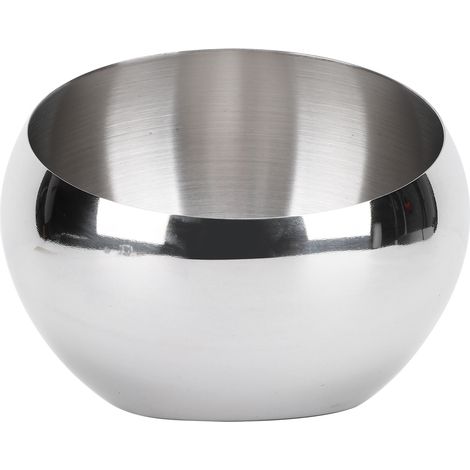 Servierschüssel aus Edelstahl 304 mit schräger Öffnung, leicht zu reinigen, multifunktional, poliert, hitzebeständig, zum Kochen geeignet, ohne Boden, mittlere Größe. (1/5)