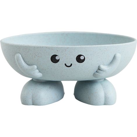 Joli porte-savon bleu pour enfants, bol porte-savon créatif pour salle de bain, comptoir de douche et évier de cuisine (1/5)