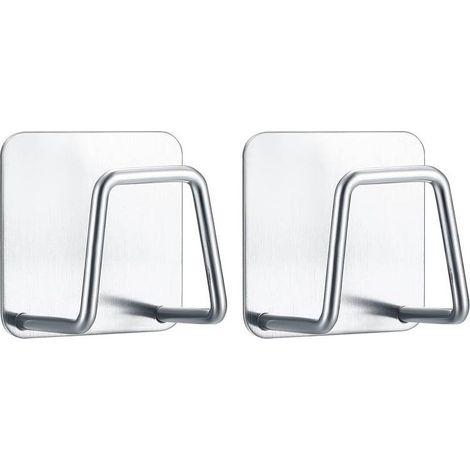 2PCS Porte Éponge pour Évier Cuisine , Support pour Éponge , Porte Éponge Auto-Adhésifs en Acier Inoxydable pour Organisation Éponges , Brosser , Torchon , Salle de (1/5)