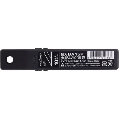 NT CUTTER LAMES SNAP-OFF NOIR, EXTRA SHARP LOT DE 10 30 DEGREE NT INCO