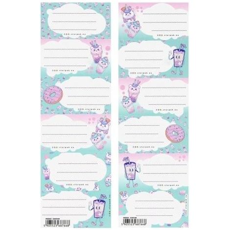 Adesivi per quaderno a tema Bubble Tea (25 pezzi)