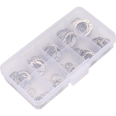 100 Pièces Circlips Sécurité Externes Élastiques Ressort Type C Acier Inoxydable 304 (1/5)