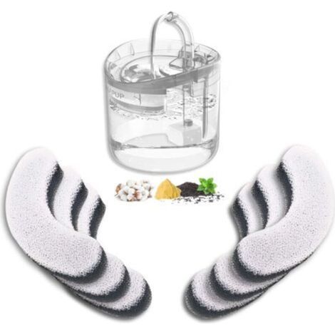 Fontaine à eau automatique pour chats, chiots et autres animaux de compagnie (1,8 L), avec 8 modes d'eau intelligents, 1 filtre à charbon, 1 pompe et alimentation USB silencieuse. (1/5)