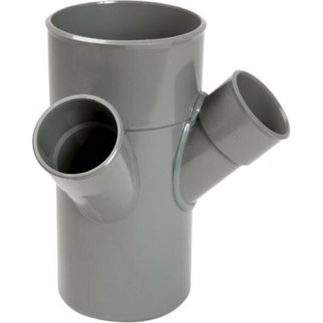 Raccord d'évacuation PVC culotte double équerre 45° diamètre 100/50 mm – Connexion efficace pour systèmes de drainage - tre100 (1/3)