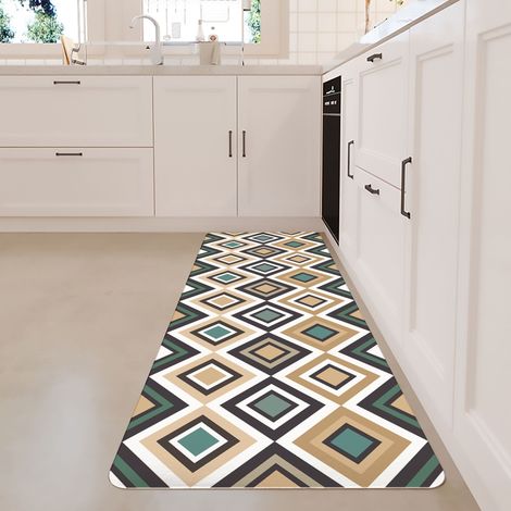 Thickened anti-fatigue floor mat, waterproof, oil-proof, and non-slip PVC kitchen mat - Geometry 7 - 440120010MM