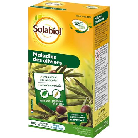 Insecticide biologique pour oliviers – Certifié agriculture biologique – Préventif contre mildiou et bactérioses – Technologie de micronisation avancée – Solabiol