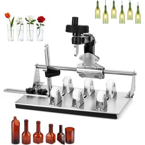 Kit de Coupe-Bouteilles en Verre Amélioré, Outil de Coupe-Bouteilles Vin en Acier Inoxydable Ensemble Professionnel pour Loisirs Créatifs (1/5)