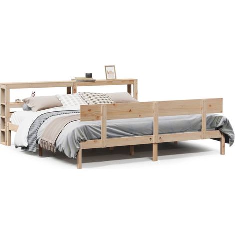 Maison Exclusive - Massivholzbett ohne Matratze 180x200 Kiefernho