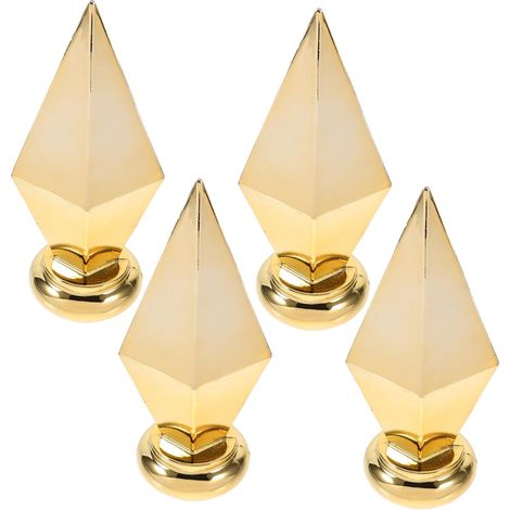 4pièces Embout De Mât De Drapeau Aluminium Alliage pour Décoration Extérieure Accessoires Élégants pour Drapeaux De Salle (1/5)
