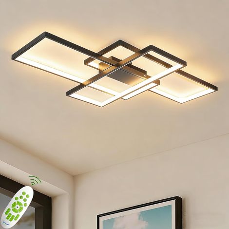 Plafonnier Salon,54 w,5400 LM,Lampe de Plafond LED Dimmable avec la TéLéCommand,3000k-6500k,Lampe de Plafond Moderne Rectangulaire pour,Salon,Chambre,Salle à Manger,Cuisine (1/5)