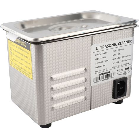 Ultraschall-Brillenreinigungsetui, kleiner Haushalts-Brillenreiniger, Schmuckreiniger, Zahnbürstenreiniger, weiß, CE/FCC/RoHS-zertifiziert GA008-35W 220V, Europäischer Standard (1/5)