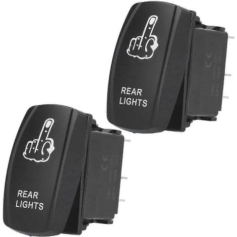 Deux interrupteurs à bascule étanches, compatibles avec les applications automobiles, marines et poids lourds, 5 broches, 12 V-24 V, à connexion par doigts, xx (1/5)