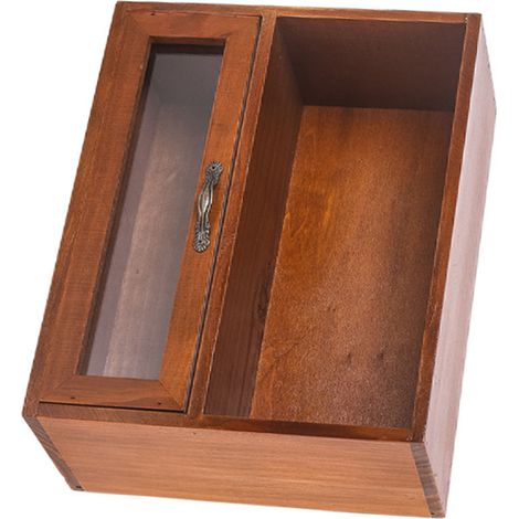 Boîte de Stockage Bureau avec Tiroir et Étage Ouvert Organisateur Bureau Rétro en Bois pour Bureau Chambre (1/5)