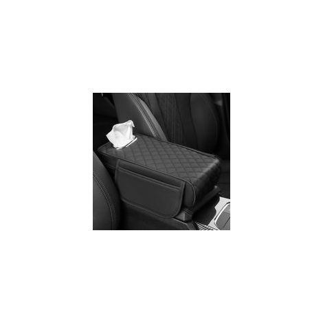 Coussin d'Accoudoir de Voiture avec Boîte à Mouchoirs, Coussin pour Accoudoir de Siège, Tapis d'Accoudoir en Mousse à Mémoire de Forme Compatible avec la Plupart des Voitures, SUV (1/5)