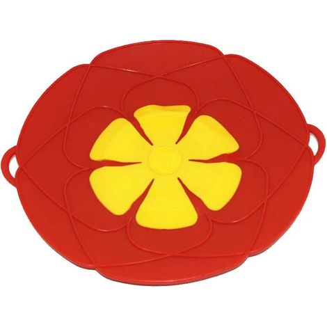 Couvercle En Silicone - Pour Casserole Et Poêle - Forme Fleur - Résistant À La Chaleur - Convient Pour Récipients De 20 À 25 Cm - Lot De 1 (1/5)