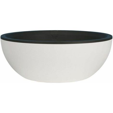 RIVIERA - Coupe pot de fleurs - granit D40 - blanc (1/2)