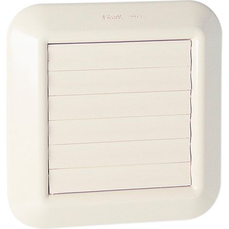 Nicoll – Grille de ventilation carrée 204x204mm – Volets mobiles pour contrôle du flux d'air – Polystyrène blanc – Pour intérieur
