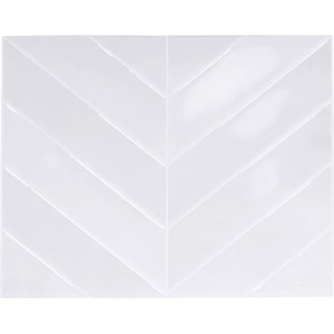 Lot de 4 Crédences Adhésives "Chevron" 29cm Blanc