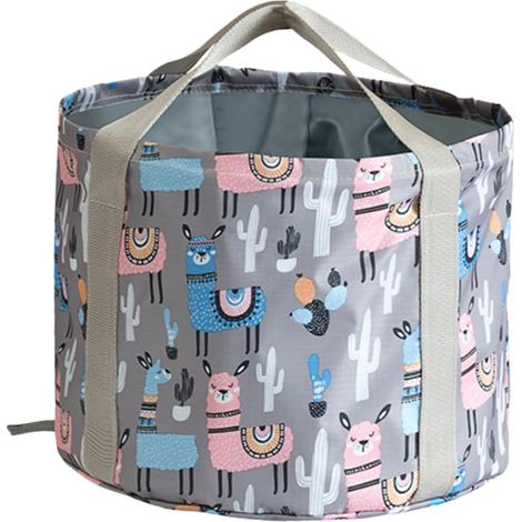 Seau Pliable Portable Peva Étanche Bassin Multifonction pour Camping Lavage et Transfert Eau avec Double Poignées Renforcées Pliable et Compact avec Housse de Rangement XL (1/5)