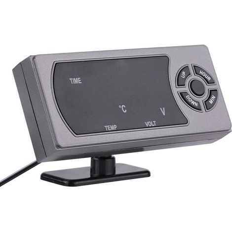 3 en 1 12-24V voiture véhicule LED horloge numérique compteur voltmètre - 3 en 1 12-24V voiture véhicule LED horloge numérique compteur voltmètre (1/5)