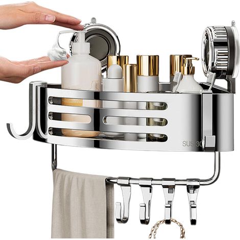 d angle pour douche Rangement de douche avec ventouses
