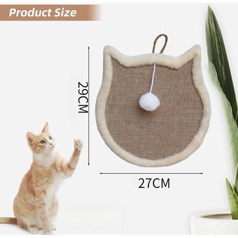 Wandmontierter Katzenkratzbaum  Austauschbare Sisal-Kratzmatte  Sisal-Kratzmatte für Katzen  Wandmontierter Katzenkratzbaum