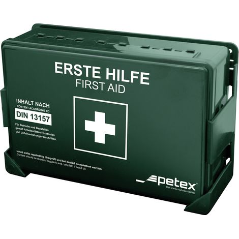 Petex 43924213 Erste Hilfe Koffer DIN 13157 270 x 85 x 180 Grün