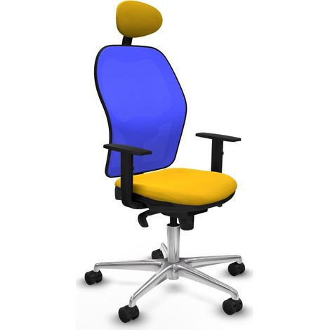 Sedia Ufficio con Poggiatesta Piqueras y Crespo 1D086N1 Giallo (1/5)