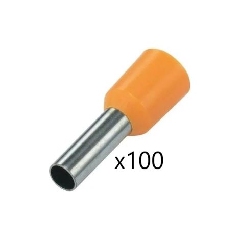 Embout de cu00e2blage Orange 4mm2 x100 - 41053 (1/5)