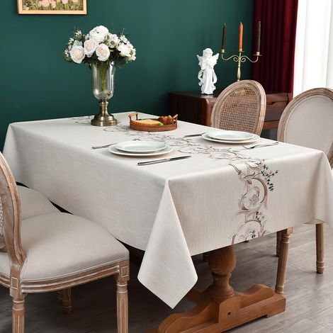 Nappe Rectangulaire Toile Cirée, Nappes Toile Ciree Rectangulaire Nappe Exterieur Impermeable Jardin pour Salle à Manger, Anniversaire,140×200cm (1/5)