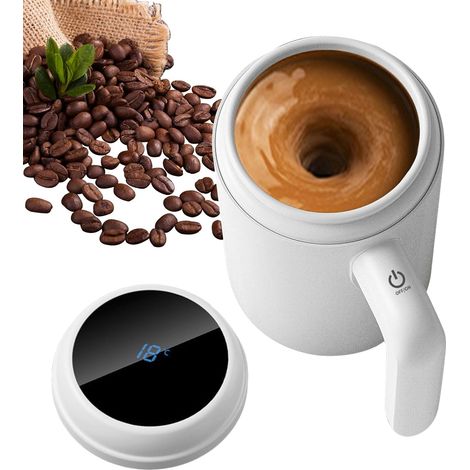 Cafetière Genérico avec brassage automatique, mélangeur magnétique automatique, 13 x 16 cm (5,12 x 6,3 pouces) avec plateau rotatif, en PVC robuste, cafetière avec poignée pliable (1/5)