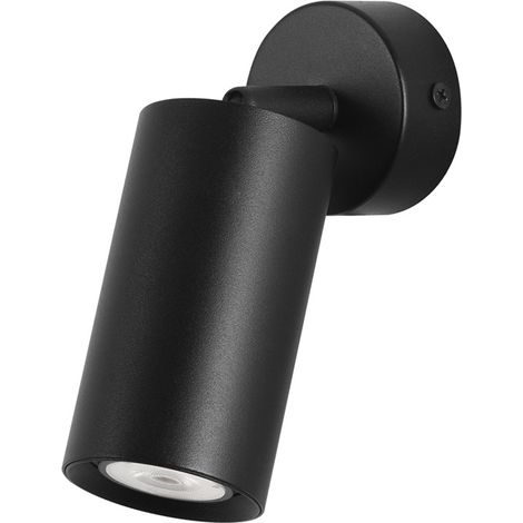 Forlight Era - Aplique de Pared o Foco de Techo Orientable GU10. Diseño Minimalista de Color Negro (1/3)