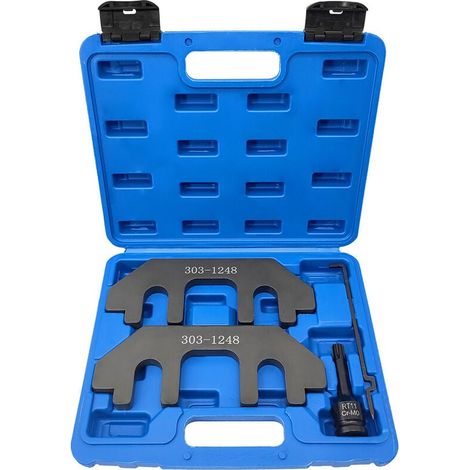 Motoreinstellwerkzeug, Motornockenwellen-Arretierwerkzeug, Nockenwellen-Haltewerkzeug, Ersatzwerkzeugsatz für Ford 3,5 l 3,7 l 4V-Motoren (schwarz) (1/5)