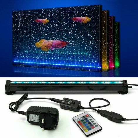 Lampe d'aquarium étanche avec télécommande 5050 LED à changement de couleur avec contrôleur 24 touches pour aquarium d'eau douce et d'eau salée 30 cm (1/5)