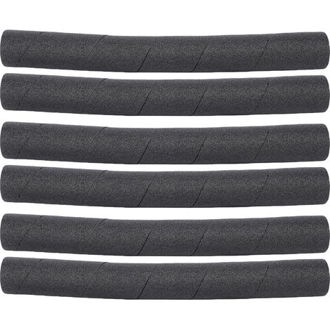 Gaines isolantes en mousse EPE noire pour tuyaux, lot de 6. Tubes isolants spiralés, polyvalents et découpables, pour poignées de piscine et équipements de fitness aquatique. (1/5)