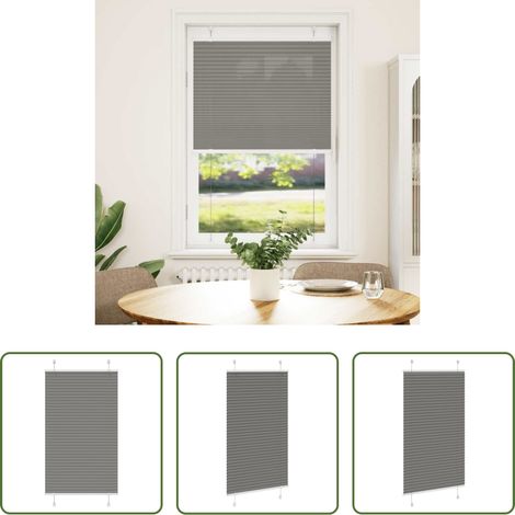 vidaXL Sonnenschutz - Plissee Anthrazit 80x100 cm Stoffbreite 79,4 cm Polyester (1/5)