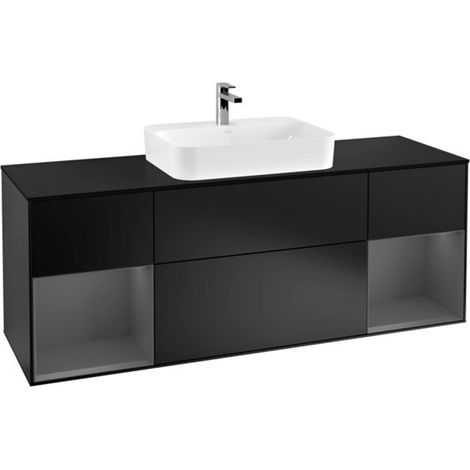V&B Waschtischunterschrank Finion 160x60, Pl b m, Rg A m Lac, bla m Lac (1/2)