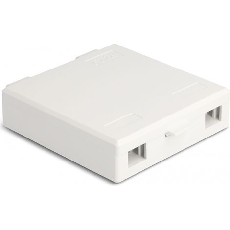 Delock Caja de conexiÃ³n de fibra Ã³ptica para montaje en pared para 2 x SC Simplex o LC Duplex blanco