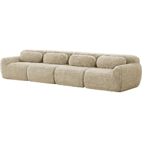 Canapé Cloud Sofa 4-seater Premium Plush Light Khaki 378x104x73 cm ZIPSOFA Canapé (1/5)