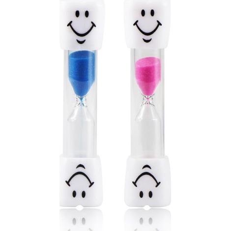 2 Sablier, 3 Minutes, Plastique Verre, Sable Non Toxique, Brossage Dents Cuisine Jeu (1/4)